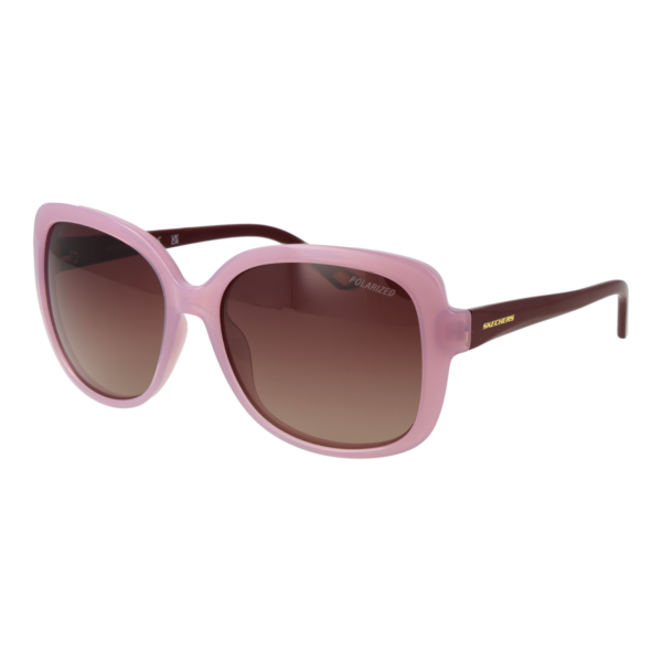 Skechers Sonnenbrille SE6126 5880H – 45° Seitenansicht Skechers Quadrat Sonnenbrille SE6126 5880H in Lila – 45° Seitenansicht