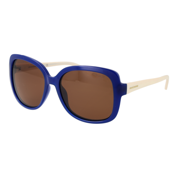 Skechers Sonnenbrille SE6126 5892H – 45° Seitenansicht Skechers Schmetterling Sonnenbrille SE6126 5892H in Blau – 45° Seitenansicht