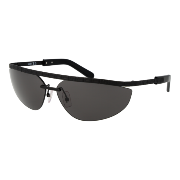 GCDS Browline Sonnenbrille GD0051 7102A in Schwarz – 45° Seitenansicht