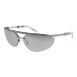 GCDS Browline Sonnenbrille GD0051 7116C in Silber – 45° Seitenansicht