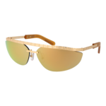 GCDS Randlos Sonnenbrille GD0051 7130G in Gold – 45° Seitenansicht