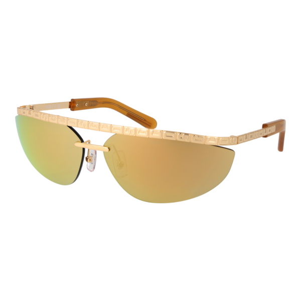 GCDS Sonnenbrille GD0051 7130G – 45° Seitenansicht GCDS Randlos Sonnenbrille GD0051 7130G in Gold – 45° Seitenansicht