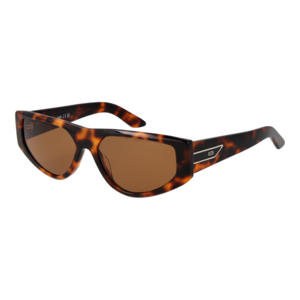 GCDS Sonnenbrille GD0055 5652E – 45° Seitenansicht GCDS Geometric Sonnenbrille GD0055 5652E in Braun – 45° Seitenansicht