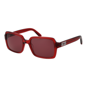 GCDS Quadrat Sonnenbrille GD0059 5466S in Rot – 45° Seitenansicht