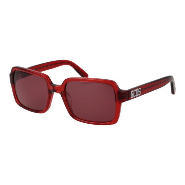 GCDS Sonnenbrille GD0059 5466S – 45° Seitenansicht GCDS Quadrat Sonnenbrille GD0059 5466S in Rot – 45° Seitenansicht