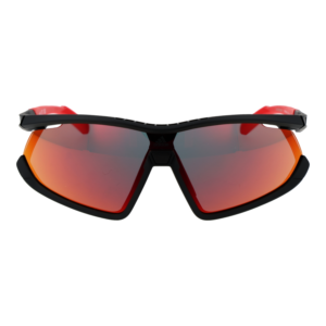 Adidas Sport Sonnenbrille SP0055-F 0002U – Frontansicht mit Kunststoff Rahmen und Rot Gläsern
