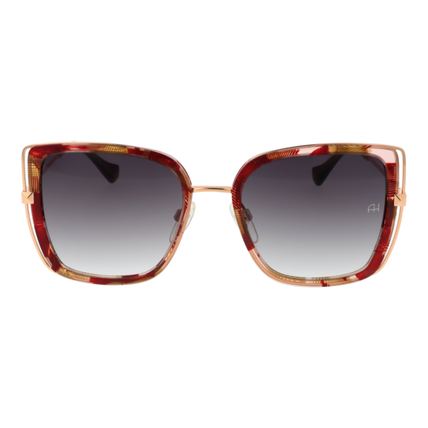 Ana Hickmann Sonnenbrille AH3246 53G22 – Frontansicht mit Metall Rahmen und Grau Gläsern