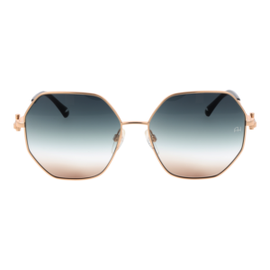 Ana Hickmann Sonnenbrille AH3264 5904A – Frontansicht mit Metall Rahmen und Grün Gläsern