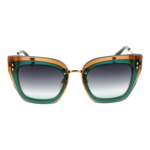 Ana Hickmann Sonnenbrille AH9405 52H01 – Frontansicht mit Azetat Rahmen und Grün Gläsern