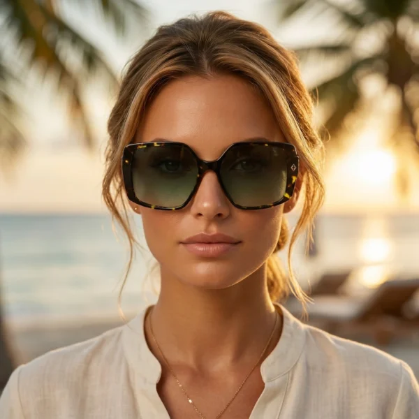 Ana Hickmann Geometric Damen Sonnenbrille Modell HI9189 56G21 in Schwarz