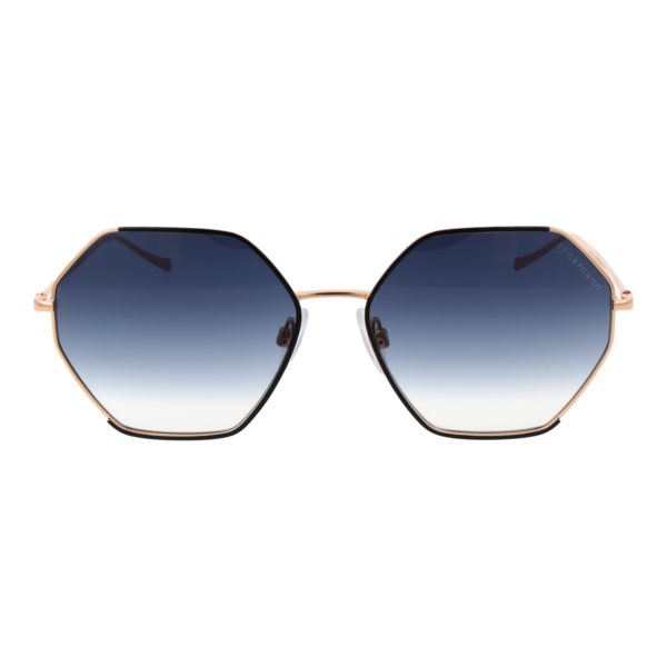 Ana Hickmann Sonnenbrille HI3181 5709A – Frontansicht mit Metall Rahmen und Blau Gläsern