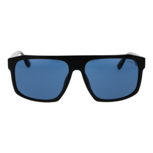 BMW Sonnenbrille BW0034 5905V – Frontansicht mit Kunststoff Rahmen und Blau Gläsern