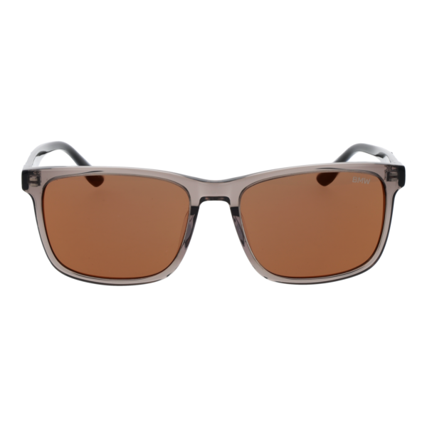 BMW Sonnenbrille BW0053-H 5520J – Frontansicht mit Kunststoff Rahmen und Orange Gläsern
