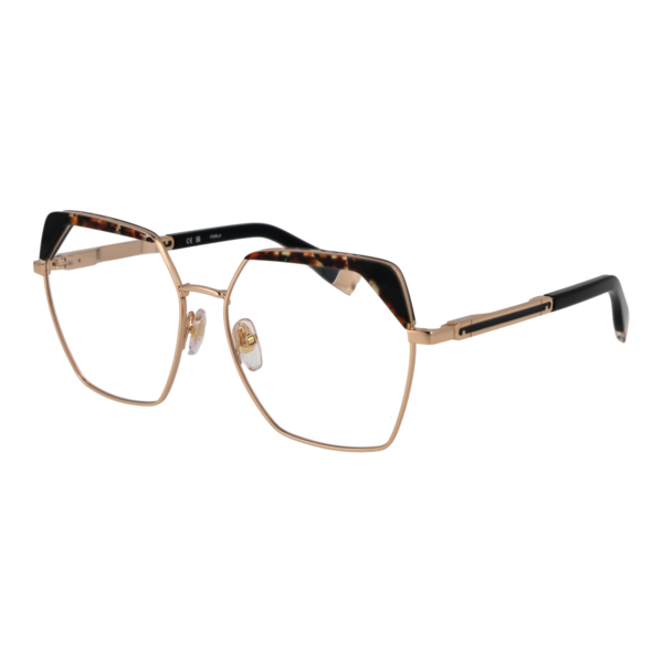 Furla Brille VFU674V 55300Y – 45° Seitenansicht Furla )} Brille VFU674V 55300Y in Rosé Gold