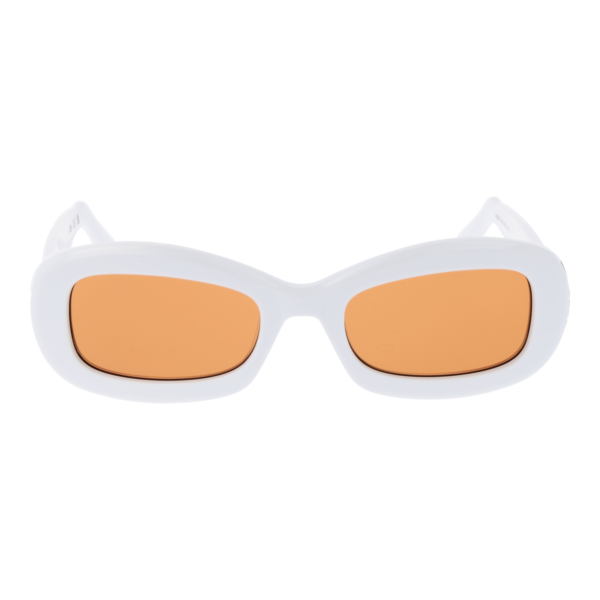 GCDS Sonnenbrille GD0027 5321E – Frontansicht mit Kunststoff Rahmen und Orange Gläsern