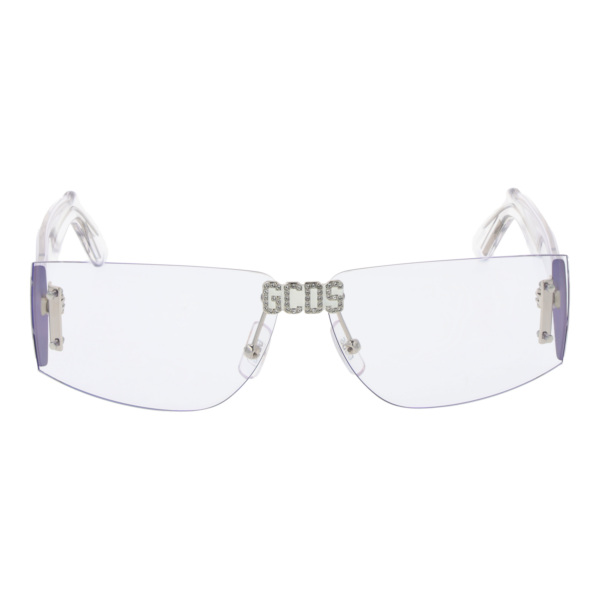 GCDS Sonnenbrille GD0042 6416X – Frontansicht mit Kunststoff Rahmen und Transparent Gläsern