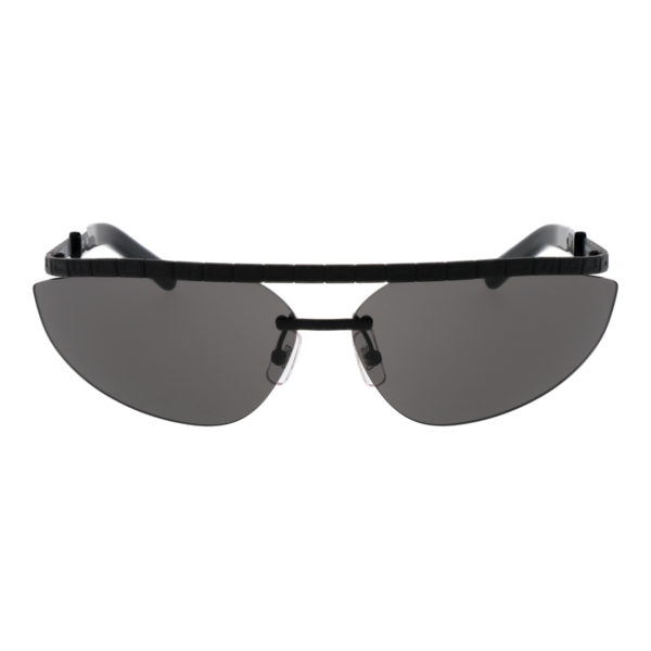GCDS Sonnenbrille GD0051 7102A – Frontansicht mit Metall Rahmen und Grau Gläsern
