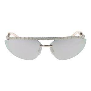 GCDS Sonnenbrille GD0051 7116C – Frontansicht mit Metall Rahmen und Silber Gläsern