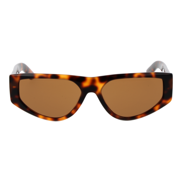 GCDS Sonnenbrille GD0055 5652E – Frontansicht mit Kunststoff Rahmen und Orange Gläsern