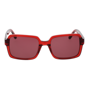 GCDS Sonnenbrille GD0059 5466S – Frontansicht mit Kunststoff Rahmen und Rot Gläsern