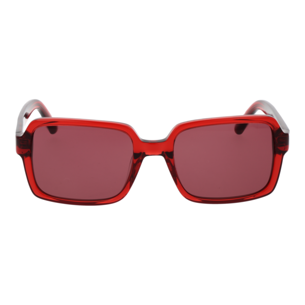 GCDS Sonnenbrille GD0059 5466S – Frontansicht mit Kunststoff Rahmen und Rot Gläsern