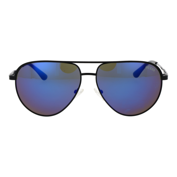 Guess Sonnenbrille GF5083 6201X – Frontansicht mit Metall Rahmen und Blau Gläsern