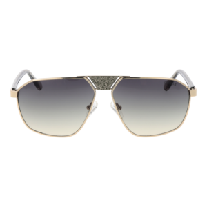 Guess Sonnenbrille GU00086 5932P – Frontansicht mit Metall Rahmen und Grün Gläsern