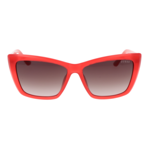 Guess Sonnenbrille GU00098 5572F – Frontansicht mit Kunststoff Rahmen und Grau Gläsern