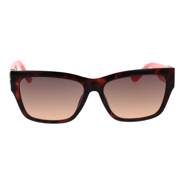 Guess Sonnenbrille GU00105 5652F – Frontansicht mit Kunststoff Rahmen und Braun Gläsern