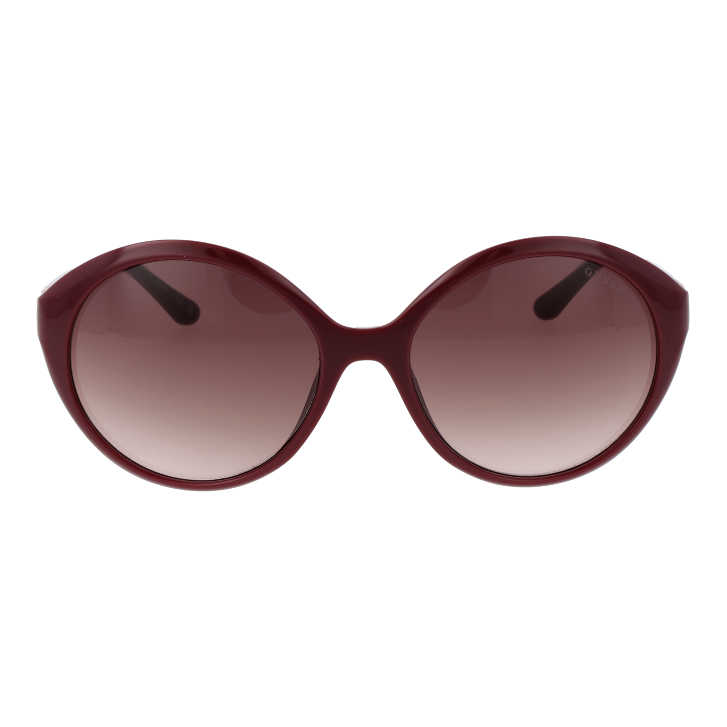 Guess Sonnenbrille GU00155 5769F – Frontansicht mit Kunststoff Rahmen und Braun Gläsern