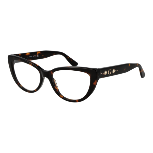 Guess Brille GU50175 52052 – 45° Seitenansicht Guess )} Brille GU50175 52052 in Braun