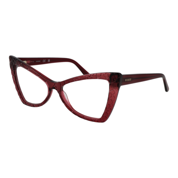 Guess Brille GU50178 56071 – 45° Seitenansicht Guess )} Brille GU50178 56071 in Burgunder