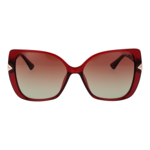 Guess Sonnenbrille GU7820 5669F – Frontansicht mit Kunststoff Rahmen und Braun Gläsern