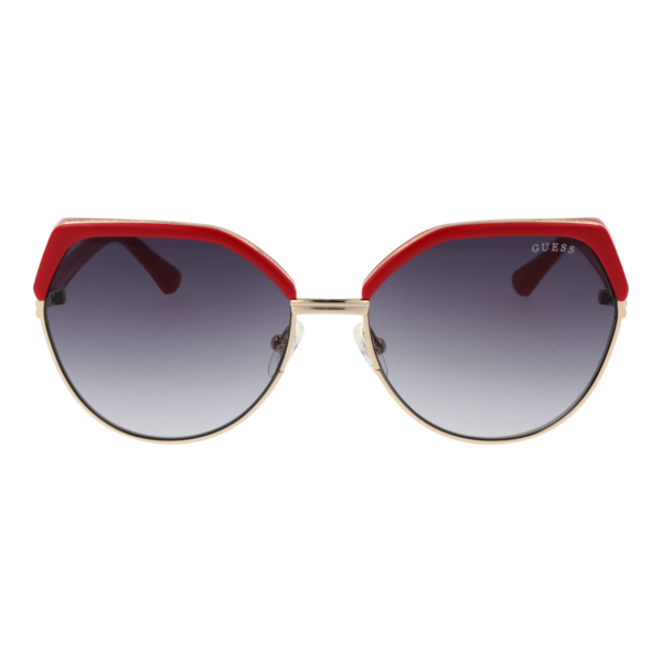 Guess Sonnenbrille GU7872 5866B – Frontansicht mit Metall Rahmen und Grau Gläsern