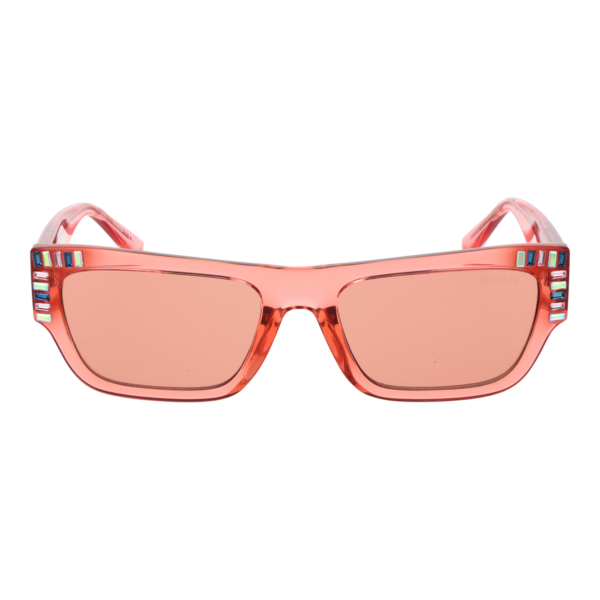 Guess Sonnenbrille GU7902 5374S – Frontansicht mit Kunststoff Rahmen und Rosa Gläsern