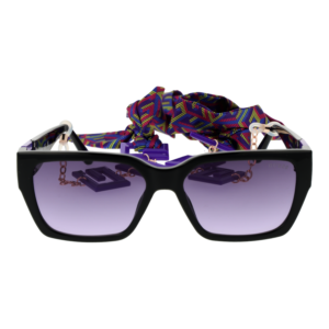 Guess Sonnenbrille GU7916 5583Z – Frontansicht mit Kunststoff Rahmen und Lila Gläsern
