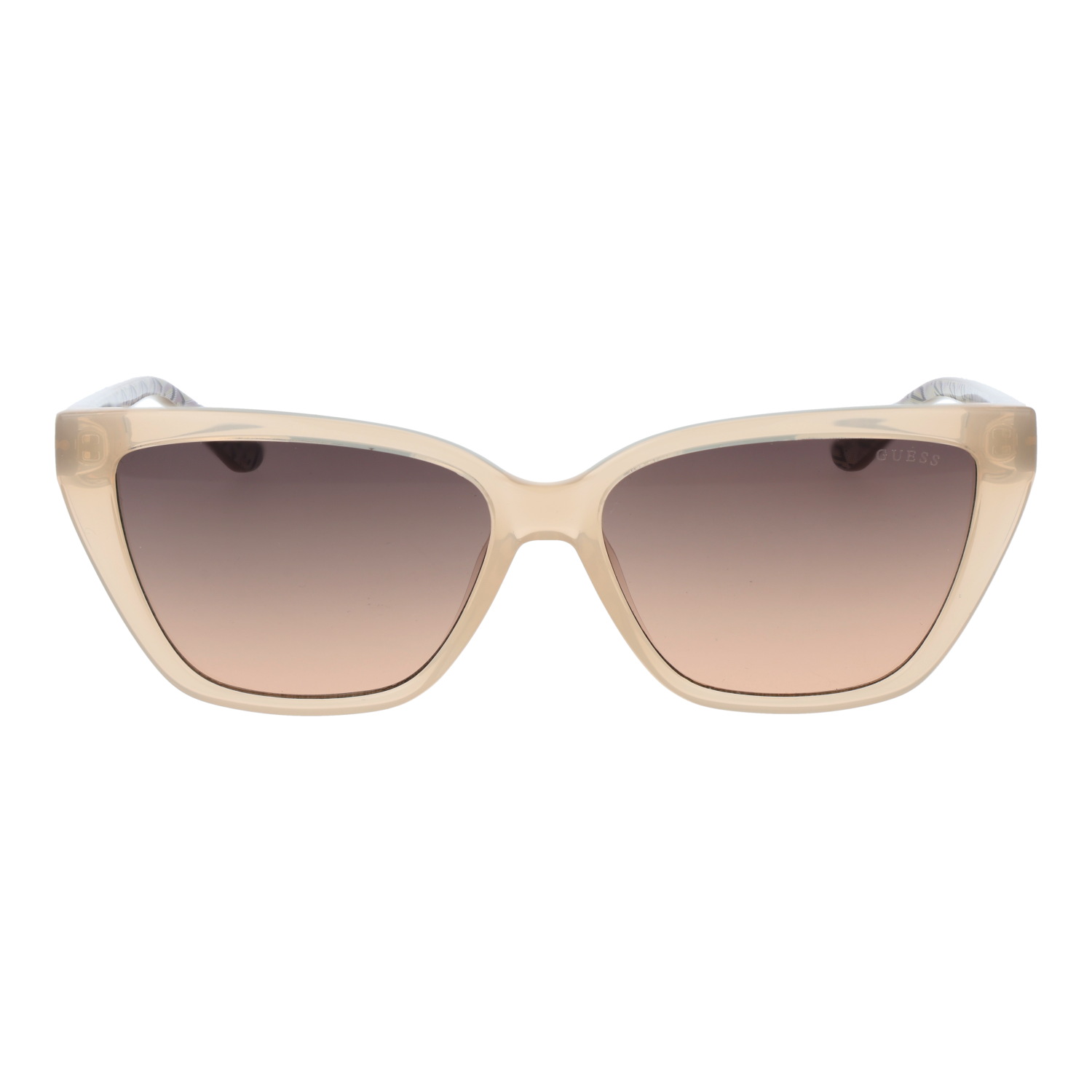 Guess Sonnenbrille GU7919 5857F – Frontansicht mit Kunststoff Rahmen und Braun Gläsern