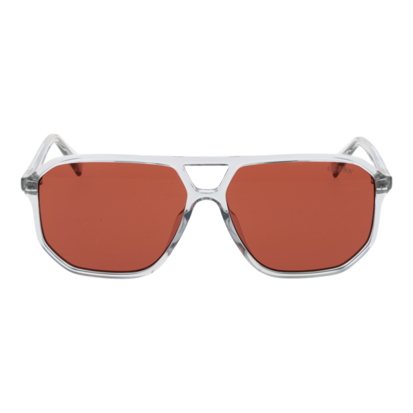 Guess Sonnenbrille GU8276 5820E – Frontansicht mit Kunststoff Rahmen und Rot Gläsern