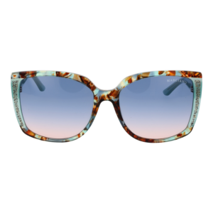 Marciano by Guess Sonnenbrille GM00013 5989W – Frontansicht mit Kunststoff Rahmen und Blau Gläsern