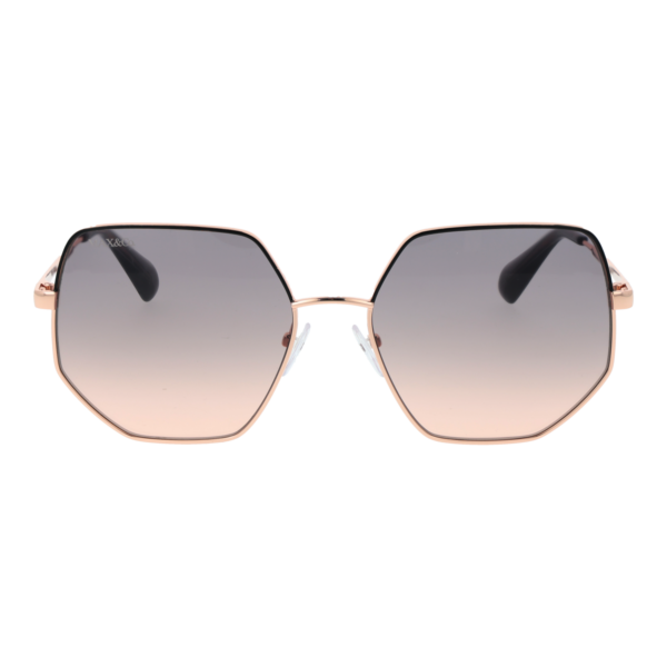 Max & Co Sonnenbrille MO0026 5733B – Frontansicht mit Metall Rahmen und Schwarz Gläsern