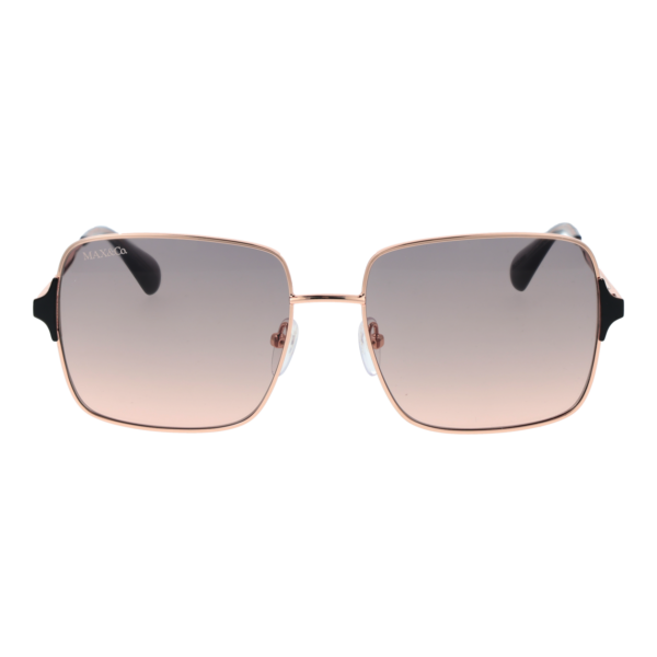 Max & Co Sonnenbrille MO0072 5633B – Frontansicht mit Metall Rahmen und Grau Gläsern