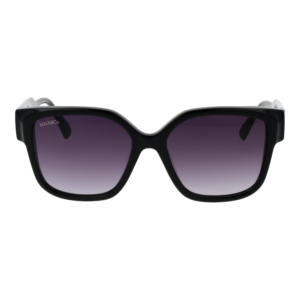 Max & Co Sonnenbrille MO0075 5501B – Frontansicht mit Kunststoff Rahmen und Lila Gläsern