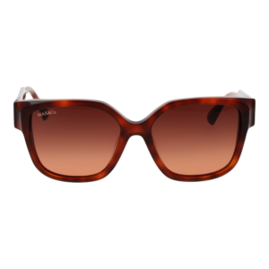 Max & Co Sonnenbrille MO0075 5552F – Frontansicht mit Kunststoff Rahmen und Braun Gläsern