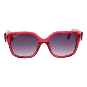 Max & Co Sonnenbrille MO0075 5572B – Frontansicht mit Kunststoff Rahmen und Lila Gläsern