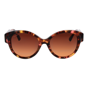 Max & Co Sonnenbrille MO0076 5555F – Frontansicht mit Kunststoff Rahmen und Braun Gläsern