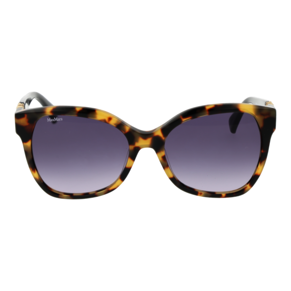 Max Mara Sonnenbrille MM0014 5656B – Frontansicht mit Azetat Rahmen und Grau Gläsern