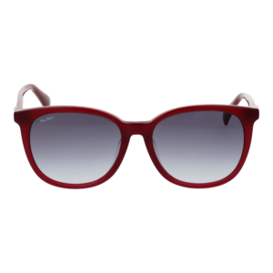 Max Mara Sonnenbrille MM0022-F 5666B – Frontansicht mit Azetat Rahmen und Grau Gläsern