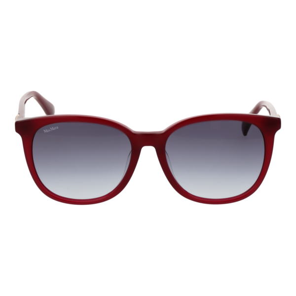 Max Mara Sonnenbrille MM0022-F 5666B – Frontansicht mit Azetat Rahmen und Grau Gläsern