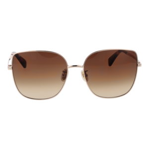 Max Mara Sonnenbrille MM0032-D 5928F – Frontansicht mit Metall Rahmen und Braun Gläsern