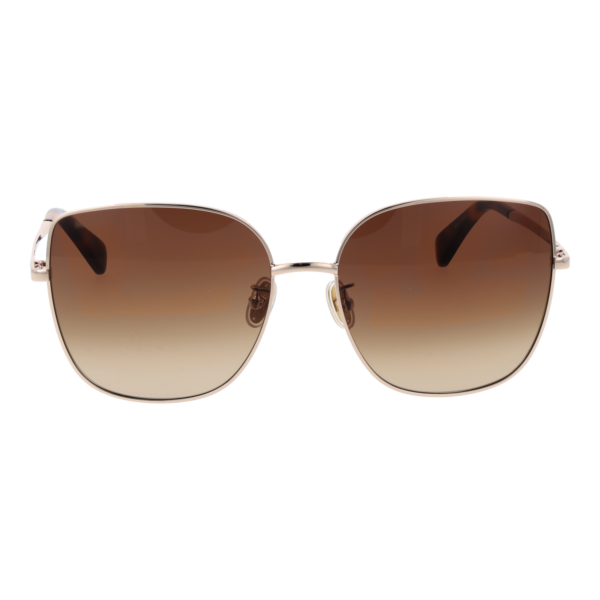 Max Mara Sonnenbrille MM0032-D 5928F – Frontansicht mit Metall Rahmen und Braun Gläsern